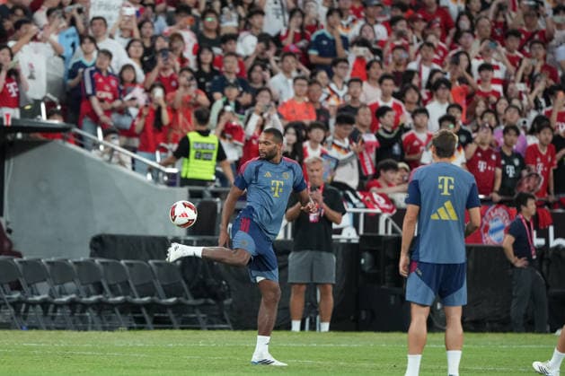 Audi Football Summit 2026 FC Bayern Munich - Open Training Jonathan Glao Tah of FC Bayern Munich during a Open Training of Audi Football Summit 2026 on August 6, 2026 in Hong Kong. (Photo by Ellan Mad Nexpher Images) Hong Kong