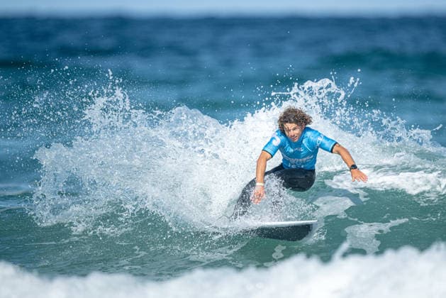 Surfing, Boardmasters 2026, World Surf League Enzo Cavalinni (France) during the Boardmasters 2026 surfing championships at Fistral Beach, Newquay, UK on 6 August 2026. Newquay Fistral Beach Hampshire UK Editorial use only , Copyright: xStevexBaileyx PSI-24643-0053