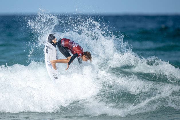 Sport Bilder des Tages Surfing, Boardmasters 2026, World Surf League Sam Piter (France) during the semi-final of Boardmasters 2026 surfing championships at Fistral Beach, Newquay, UK on 6 August 2026. Newquay Fistral Beach Hampshire UK Editorial use only , Copyright: xStevexBaileyx PSI-24643-0083