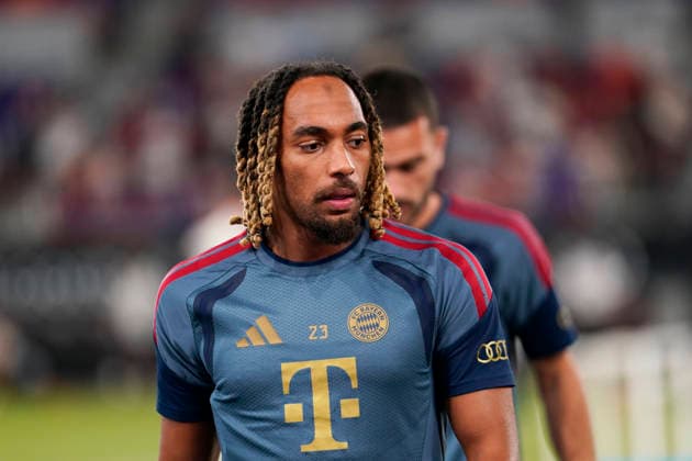 HONGKONG-SOCCER FOOTBALL-FEST Sacha Boey of FC Bayern Munich during open training at Kai Tan Stadium during the Audi Football Summit 2026 in Hong Kong, August 6, 2026. NEXPHER Vernon Yuen HONG KONG