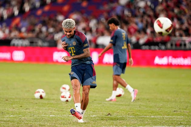 HONGKONG-SOCCER FOOTBALL-FEST Luis Diaz of FC Bayern Munich during open training at Kai Tan Stadium during the Audi Football Summit 2026 in Hong Kong, August 6, 2026. NEXPHER Vernon Yuen HONG KONG
