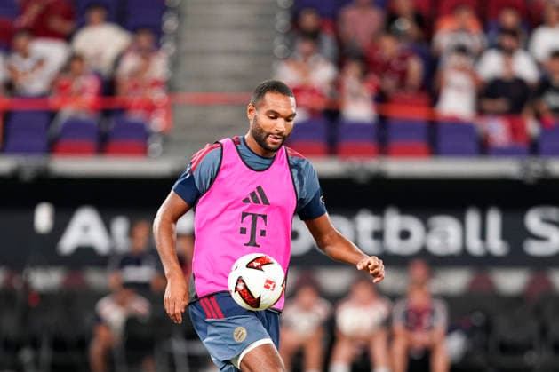HONGKONG-SOCCER FOOTBALL-FEST Jonathan Glao Tah of FC Bayern Munich during open training at Kai Tan Stadium during the Audi Football Summit 2026 in Hong Kong, August 6, 2026. NEXPHER Vernon Yuen HONG KONG
