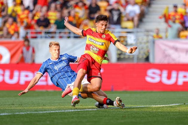 BIALYSTOK 06.08.2026 UEFA LIGA EUROPY 3. RUNDA ELIMINACYJNA SEZON 2026 2027 MECZ: JAGIELLONIA BIALYSTOK - RANGERS FC UEFA EUROPA LEAGUE 2026 27 THIRD QUALIFYING ROUND FIRST LEG MATCH BETWEEN JAGIELLONIA BIALYSTOK (POL) - RANGERS FC (SCO) NZ KAJETAN SZMYT STRZAL STRIKE ATTEMPT GOL GOAL Fot. Maciej Gilewski 058sport.pl NEWSPIX.PL --- newspix.pl 