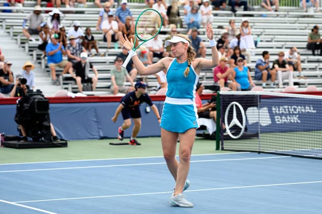 August 6, 2026, Toronto, Ontario, Canada: EKATERINA ALEXANDROVA is seen during her third-round match against Talia Gibson of Australia at the National Bank Open, part of the Hologic WTA, Tennis Damen Tour, at Sobeys Stadium. Toronto Canada - ZUMAr228 20260806_znp_r228_016 Copyright: xVasiliyxRyabykhx