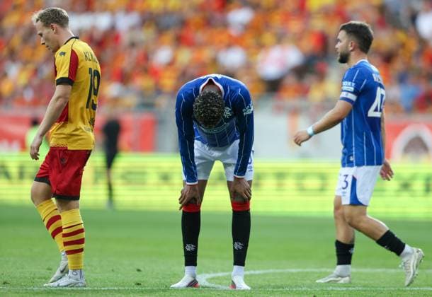 Chermiti of Rangers dejected Jagiellonia Bialystok v Rangers, UEFA Europa League Third Qualifying Round First Leg, Football, Chorten Arena, Bialystok, Poland, 06 08 2026 - 06 Aug 2026Bialystok Chorten Arena Poland  Copyright: xHanc WiredxPhotos Shutterstockx 17051261ar