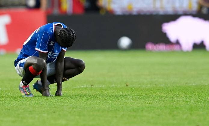 Mohammed Diomande of Rangers. Jagiellonia Bialystok v Rangers, UEFA Europa League, 3rd Qualifying Round, Football, Chorten Arena, Biaystok, Poland - 06 Aug 2026Bialystok Chorten Arena Scotland Portugal  Copyright: xAdamxNurkiewicz Shutterstockx 17050170cc