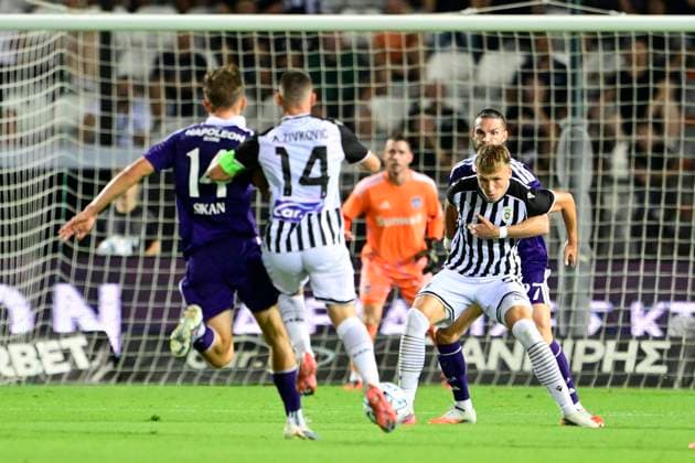 PAOK v RSC Anderlecht - UEFA Europa League THESSALONIKI, GREECE - AUGUST 06 : Petrot Leo defender of RSC Anderlecht during the UEFA Europa League third qualifying round1st leg match between PAOK and RSC Anderlecht on August 6, 2026 in Thessaloniki, Greece, 06 08 2026 Thessaloniki Greece  Copyright: xJanxDexMeuleneirx