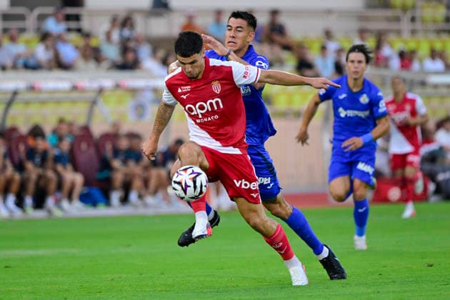 FOOTBALL : AS Monaco VS Getafe CF - 06 08 2026 Matthis Abline (ASM) - Pre-season friendly between AS Monaco and Getafe CF on August 6, 2026 at the Louis II Stadium in Monaco. MonacoMonaco  Copyright: xWilliamxCannarellax