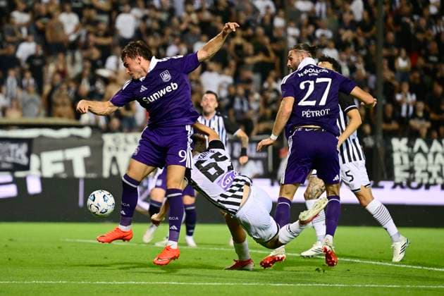 PAOK v RSC Anderlecht - UEFA Europa League THESSALONIKI, GREECE - AUGUST 06 : Cvetkovic Mihajlo forward of RSC Anderlecht during the UEFA Europa League third qualifying round1st leg match between PAOK and RSC Anderlecht on August 6, 2026 in Thessaloniki, Greece, 06 08 2026 Thessaloniki Greece  Copyright: xJanxDexMeuleneirx