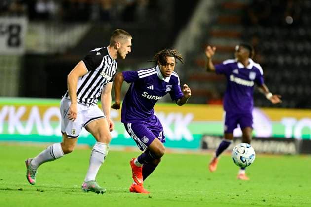 PAOK v RSC Anderlecht - UEFA Europa League THESSALONIKI, GREECE - AUGUST 06 : Onia Seke Jayden forward of RSC Anderlecht during the UEFA Europa League third qualifying round1st leg match between PAOK and RSC Anderlecht on August 6, 2026 in Thessaloniki, Greece, 06 08 2026 Thessaloniki Greece  Copyright: xJanxDexMeuleneirx