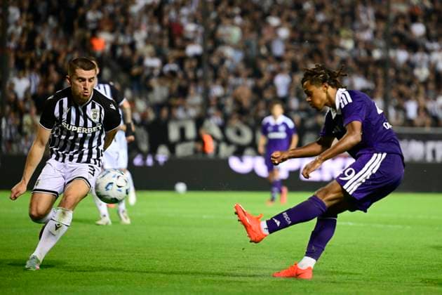 PAOK v RSC Anderlecht - UEFA Europa League THESSALONIKI, GREECE - AUGUST 06 : Onia Seke Jayden forward of RSC Anderlecht during the UEFA Europa League third qualifying round1st leg match between PAOK and RSC Anderlecht on August 6, 2026 in Thessaloniki, Greece, 06 08 2026 Thessaloniki Greece  Copyright: xJanxDexMeuleneirx