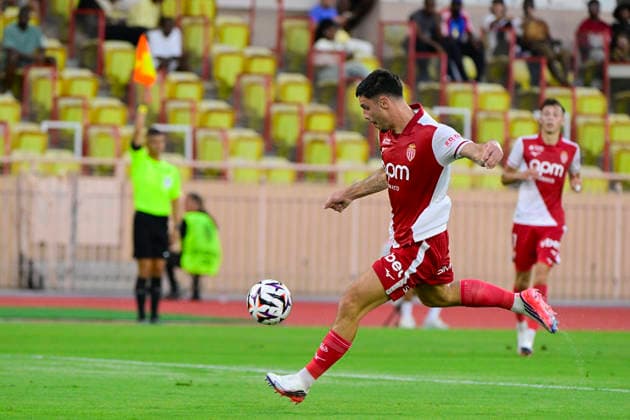 FOOTBALL : AS Monaco VS Getafe CF - 06 08 2026 Matthis Abline (ASM) - Pre-season friendly between AS Monaco and Getafe CF on August 6, 2026 at the Louis II Stadium in Monaco. MonacoMonaco  Copyright: xWilliamxCannarellax