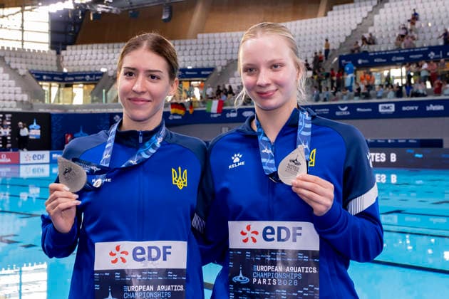 France, Paris, Centre Aquatique Olympique Metropole du Grand Paris, 06.08.2026, European Aquatics Championships Artistic Swimming, Day 7, Womans Synchronised 3m Springboard , Kseniia Bochek and Diana Karnafel of Ukraine, Photo by Eibner Pressefoto Tino Henschel European Aquatics Championships Artistic Swimming, Day 7, Womans Synchronised 3m Springboard Paris *** France, Paris, Centre Aquatique Olympique Metropole du Grand Paris, August 6, 2026, European Aquatics Championships – Artistic Swimming, Day 7, Women’s Synchronized 3m Springboard, Kseniia Bochek and Diana Karnafel of Ukraine, Photo by Eibner Pressefoto Tino Henschel European Aquatics Championships Artistic Swimming, Day 7, Women’s Synchronized 3m Springboard, Paris Copyright: xEibnerxPressefotox