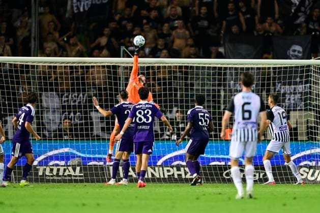 PAOK v RSC Anderlecht - UEFA Europa League THESSALONIKI, GREECE - AUGUST 06 : Coosemans Colin goalkeeper of RSC Anderlecht during the UEFA Europa League third qualifying round1st leg match between PAOK and RSC Anderlecht on August 6, 2026 in Thessaloniki, Greece, 06 08 2026 Thessaloniki Greece  Copyright: xJanxDexMeuleneirx