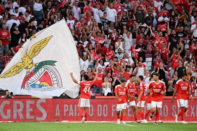 Tomas Araujo of Benfica celebrates their goal to make it 2-0 to Benfica Benfica v Hearts, UEFA Europa League, 3rd Qualifying Round, Football, Estadio da Luz, Lisbon, Portugal - 06 Aug 2026Lisbon Estadio da Luz Scotland Portugal  Copyright: xZedxJameson Shutterstockx 17050166as
