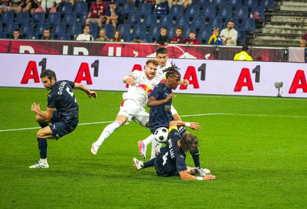 Fussball: Österreich: UEFA Europa League Qualifikation 2026 2027 - 3. Runde, 06.08.2026 - FC Red Bull Salzburg (RB, Österreich) vs. Pafos FC (Zypern) - Red Bull Arena (Wals-Siezenheim, Österreich); David Luiz *** Soccer Austria UEFA Europa League Qualifying 2026–2027, Round 3, August 6, 2026, FC Red Bull Salzburg (RB), Austria vs. Pafos FC, Cyprus, Red Bull Arena, Wals-Siezenheim, Austria, David Luiz Copyright: xLukasxBierederx