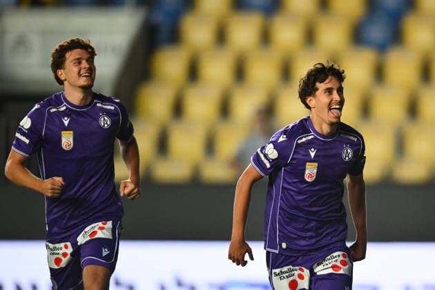 Beitar Jerusalem v Austria Wien - UEFA Conference League Sanel Saljic of Austria Wien celebrates after scoring his side s second goal during the UEFA Conference League game between Beitar Jerusalem and Austria Wien at the Ilie Oana Stadium in Ploiesti, Romania, on August 6, 2026. Ploiesti Romania  Copyright: xAlexxNicodimx originalFilename:nicodim-uefaconf260806_npnZQ.jpg