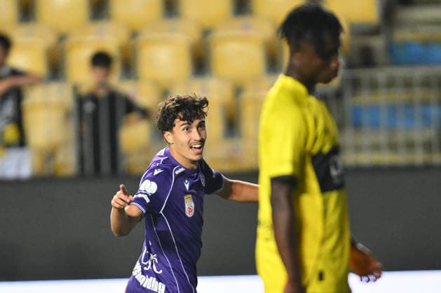 Beitar Jerusalem v Austria Wien - UEFA Conference League Sanel Saljic of Austria Wien celebrates after scoring his side s second goal during the UEFA Conference League game between Beitar Jerusalem and Austria Wien at the Ilie Oana Stadium in Ploiesti, Romania, on August 6, 2026. Ploiesti Romania  Copyright: xAlexxNicodimx originalFilename:nicodim-uefaconf260806_npGCl.jpg