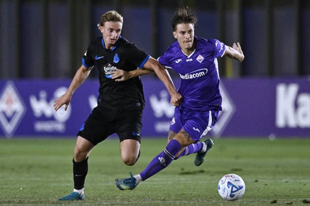 Mp Firenze 06 08 2026 - amichevole Fiorentina-Deportivo La Coruna foto Matteo Papini Image nella foto: Nicolo Fagioli-Teun Gijselhart 