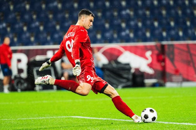 SOCCER - UEFA EL, RBS vs Pafos SALZBURG,AUSTRIA,06.AUG.26 - SOCCER - UEFA Europa League, qualification, Red Bull Salzburg vs Pafos FC. Image shows Radoslaw Majecki (Pafos).  GEPAxpictures xJulioxArellano