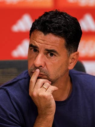 AMSTERDAM, NETHERLANDS - AUGUST 6: AFC Ajax head coach Michel attends a press conference, PK, Pressekonferenz after the UEFA Conference League 2026 27 third qualifying round first leg match between AFC Ajax and Shelbourne FC at the Johan Cruijff Arena on August 6, 2026 in Amsterdam, Netherlands.  Copyright: xRenexNijhuis MBxMediax