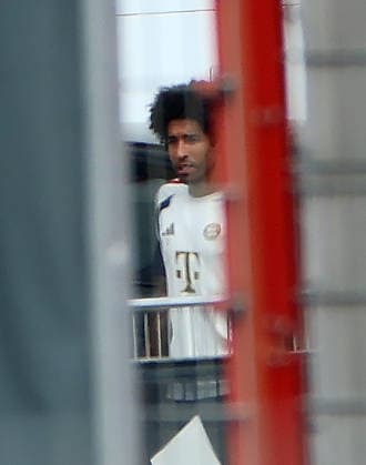 06.08.2026, FC Bayern Muenchen, Training, Saebenerstrasse Muenchen , Fussball, im Bild: Dante leitet Heute das 1. Geheim Training der Saison hinten Vorhang *** August 6, 2026, FC Bayern Munich, Training, Säbenerstrasse, Munich, Soccer, Sports, Pictured: Dante is leading today s first secret training session of the season behind the curtain