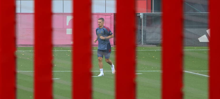 06.08.2026, FC Bayern Muenchen Training, Fussball, im Bild: Bryan Zaragoza (FC Bayern Muenchen) *** August 6, 2026, FC Bayern Munich Training, Soccer, Sports, Pictured: Bryan Zaragoza, FC Bayern Munich