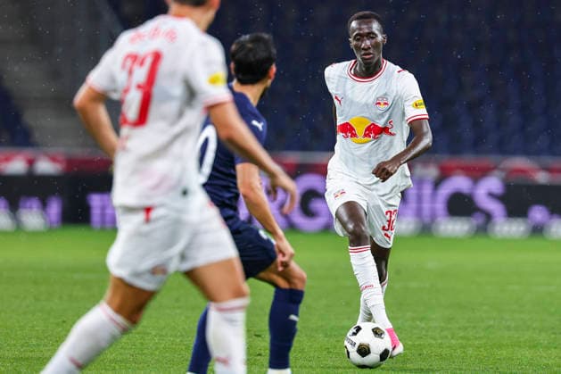 SOCCER - UEFA EL, RBS vs Pafos SALZBURG,AUSTRIA,06.AUG.26 - SOCCER - UEFA Europa League, qualification, Red Bull Salzburg vs Pafos FC. Image shows Abubakr Barry (RBS).  GEPAxpictures xDavidxGeieregger