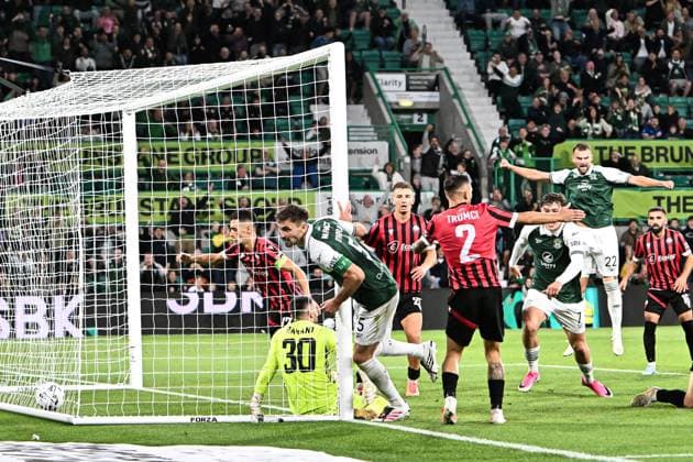 Hibernian v KF ShkÃ«ndija UEFA Europa Conference League Warren O Hora of Hibernian scores his sides second goal of the match during the UEFA Europa Conference League Third Qualifying Round First Leg match at Easter Road, Edinburgh 06 08 2026 UK Newspapers OUT Copyright: xJamiexJohnstonx FIL-23733-0152