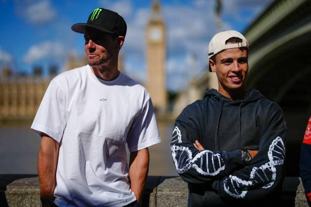 press conference, PK, Pressekonferenz before Qatar Airways Grand Prix of the United Kingdom of MotoGP at Silverstone Circuit. 06 August 2026 In picture: Diogo Moreira and Cal Crutchlow Rueda de prensa previa al Gran Premio Qatar Airways de MotoGP del Reino Unido en el circuito de Silverstone. 06 de Agosto de 2026 POOL MotoGP.com Cordon Press Images will be for editorial use only. Mandatory credit: MotoGP.com Cordon Press 