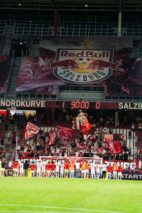 SOCCER - UEFA EL, RBS vs Pafos SALZBURG,AUSTRIA,06.AUG.26 - SOCCER - UEFA Europa League, qualification, Red Bull Salzburg vs Pafos FC. Image shows the rejoicing of Salzburg.  GEPAxpictures xJulioxArellano