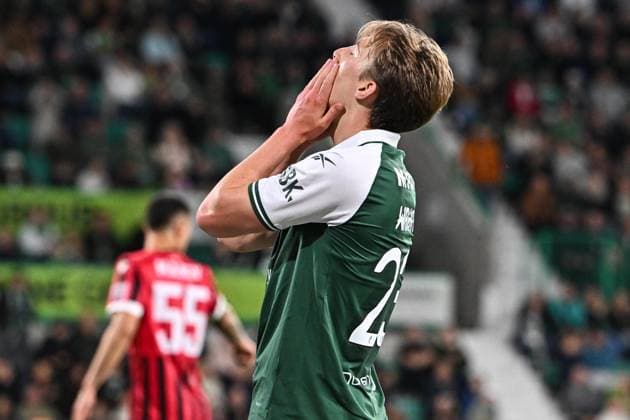 Hibernian v KF ShkÃ«ndija UEFA Europa Conference League Callum Wright of Hibernian rues a missed chance during the UEFA Europa Conference League Third Qualifying Round First Leg match at Easter Road, Edinburgh 06 08 2026 UK Newspapers OUT Copyright: xJamiexJohnstonx FIL-23733-0175
