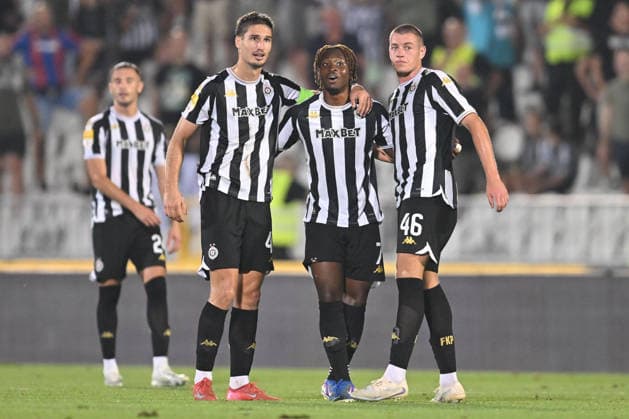 PARTIZAN vs TOBOL NIKOLA SIMIC , CHAKA TRAORE Caka Traore, MARKO LEKIC football Partizan vs Tobol UEFA Conference league qualification match at Partizan stadium, Belgrade 06.08.2026 Foto: FOOTBALL, QUALIFICATION, UEFA CONFERENCE LEAGUE, PARTIZAN, TOBOL Belgrade Partizan stadium Serbia Copyright: xMarkoxMetlas xMNxPressx