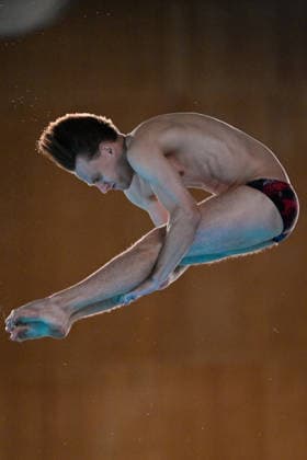 Siarhei Malashonak of Neutral Athletes A competes in the Diving Men s 10m Platform Preliminary during the European Aquatics Championships at the Olympic Aquatic Center in Paris (France), August 6, 2026. Giorgio Scala DBM - Deepbluemedia Insidefoto