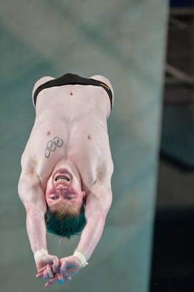 Jaden Shiloh Eikermann Gregorchuk of Germany competes in the Diving Men s 10m Platform Preliminary during the European Aquatics Championships at the Olympic Aquatic Center in Paris (France), August 6, 2026. Giorgio Scala DBM - Deepbluemedia Insidefoto