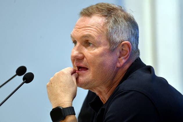 Croatia, Rijeka, 060826. Rujevica Stadium. Matjaz Kek held a press conference, PK, Pressekonferenz after the 3rd preliminary round match of the Conference League, Rijeka - Ilves. Photo: Damir Skomrlj CROPIX Copyright: xxDamirxSkomrljx kek1-060826