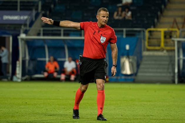 Morten Krogh seen during UEFA Conference League 26 27 3rd qualifying round 1st leg match between teams of Dinamo Kyiv and Qarabag FK (Jan Borys Ball Raw Images) Lublin Arena Lublin Poland Copyright: xJanxBorysx janborys_dynamo_qarabag_2627-8