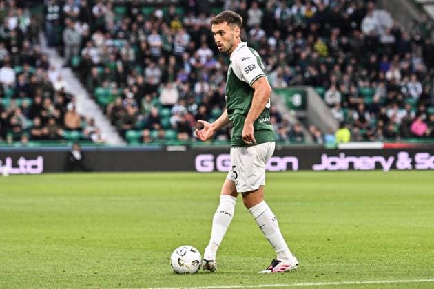 Hibernian v KF ShkÃ«ndija UEFA Europa Conference League Warren O Hora of Hibernian during the UEFA Europa Conference League Third Qualifying Round First Leg match at Easter Road, Edinburgh 06 08 2026 UK Newspapers OUT Copyright: xJamiexJohnstonx FIL-23733-0184