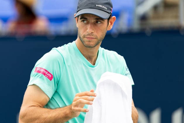 August 6, 2026, Montreal, Quebec, Canada: NUNO BORGES from Portugal in match against Yannick Hanfman from Germanyn in third round at Canadian Open at IGA stadium in Montreal, Quebec, Canada on 2026-08-06 TENNIS: Canadian Open Montreal 2026  - ZUMAl189 20260806_zsp_l189_048 Copyright: xYannickxLegarex