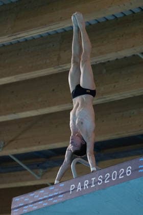 Men 10m platform diving final European Aquatics Championships - Saint-Denis Germany s diver Ole Johannes Rosler competes in the men s 10m platform diving final event during the LEN European Aquatics Championships, at the Olympic Aquatics Centre in Saint-Denis, northeastern suburbs of Paris on August 6, 2026. Photo by Raphael Lafargue ABACAPRESS.COM Saint-Denis France  Copyright: xLafarguexRaphael ABACAx