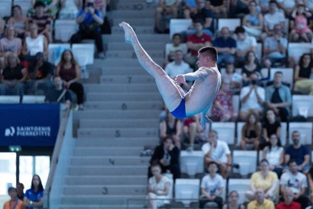 Men 10m platform diving final European Aquatics Championships - Saint-Denis Neutral Athletes diver Ruslan Ternovoi competes in the men s 10m platform diving final event during the LEN European Aquatics Championships, at the Olympic Aquatics Centre in Saint-Denis, northeastern suburbs of Paris on August 6, 2026. Photo by Raphael Lafargue ABACAPRESS.COM Saint-Denis France  Copyright: xLafarguexRaphael ABACAx