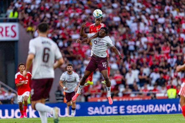 Pierre Landry Kabore seen during UEFA Europa League qualifying game between teams of SL Benfica and Heart of Midlothian FC (Maciej Rogowski Ball Raw Images PT) Lisbon Estadio Da Luz Portugal Copyright: xMaciejxRogowskix ROG_BENvHER-052