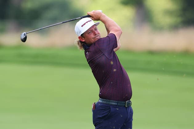 BEDMINSTER, NJ - AUGUST 06: Cameron Smith captain of Ripper GC plays from the 9th fairway during the first round of LIV Golf New York on August 6, 2026 at Trump National Golf Club in Bedminster, New Jersey. (Photo by Rich Graessle Icon Sportswire) GOLF: AUG 06 LIV Golf New York EDITORIAL USE ONLY Icon260806299171