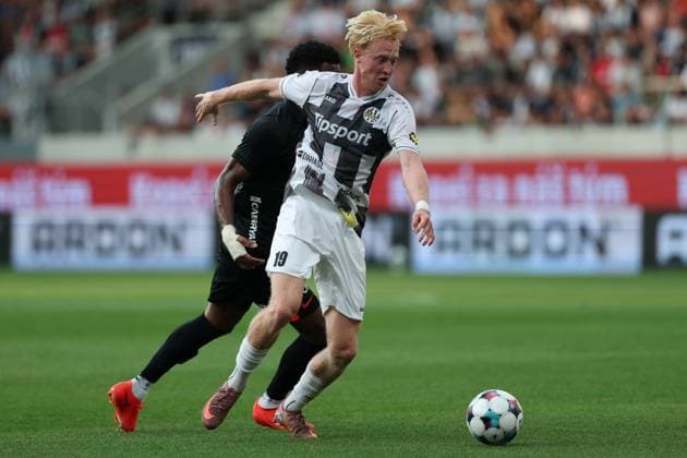 06.August.2026 - SOCCER - 2026 27 UEFA EUROPA LEAGUE, Third Qualifying Round, 1st Leg FC Hradec Kralove vs Besiktas JK Tom Sloncik (Hradec Kralove) is in action Hradec Kralove Hradec Kralove, Czech Republic Malsovicka Arena Malsovicka Arena Czech Republic Copyright: xYigitxOermex xPsxImagesxYigitxOermex xPsxImagesx