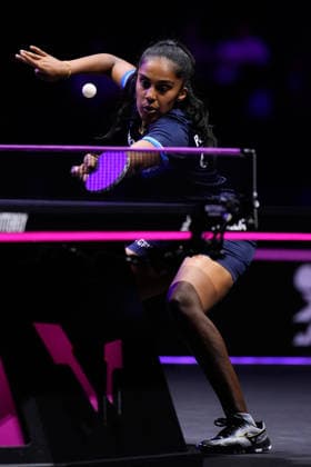 Prithika Pavade (FRA), AUGUST 6, 2026 - Table tennis, Tischtennis : WTT Champions Yokohama 2026 Womens singles round of 16 at Yokohama BUNTAI, Kanagawa, Japan. Noxthirdxpartyxsales  aflo_340215979 KenxAsakurax
