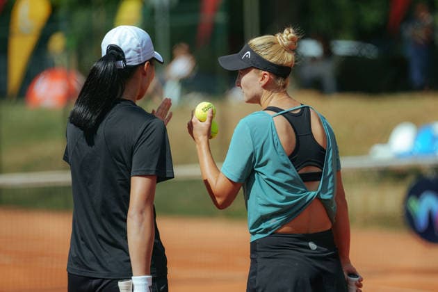 Leipzig Open 2026 - W75 Leipzig - Viertelfinale: Elena Malygina (EST) Ivana Sebestova (CZE) - Dalila Jakupovic (SLO) Yu-Yun Li (TPE) Yu-Yun Li (TPE) und Dalila Jakupovic (SLO) am 06.08.2026 im Leipziger Tennisclub 1990 e.V., Leipzig (Sachsen) Leipzig Leipziger Tennisclub 1990 e.V. Sachsen Deutschland *** Leipzig Open 2026 W75 Leipzig Quarterfinals: Elena Malygina (EST), Ivana Sebestova (CZE), Dalila Jakupovic (SLO), Yu Yun Li (TPE). Yu Yun Li (TPE) and Dalila Jakupovic (SLO) on August 6, 2026, at the Leipzig Tennis Club 1990 e.V., Leipzig, Saxony, Leipzig, Leipzig Tennis Club 1990 e.V., Saxony, Germany