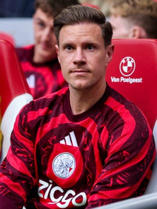 AMSTERDAM, NETHERLANDS - AUGUST 6: AFC Ajax goalkeeper Marc-Andre ter Stegen looks on as a substitute from the bench prior to the UEFA Conference League 2026 27 third qualifying round first leg match between AFC Ajax and Shelbourne FC at the Johan Cruijff Arena on August 6, 2026 in Amsterdam, Netherlands.  Copyright: xRenexNijhuis MBxMediax