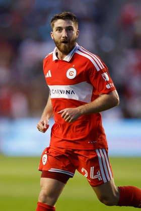 Jonathan Dean of Chicago celebrate a goal in a Leagues Cup match between Chicago Fire and Necaxa at the SeatGeek stadium in Bridgeview, United States, 06 August 2026. Leagues Cup - Chicago Fire vs Necaxa !ACHTUNG: NUR REDAKTIONELLE NUTZUNG!  Copyright: xKamilxKrzaczynskix AME6682 20260807-55021089636_1