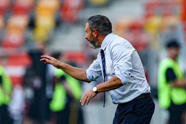 UEFA Europa League 2026 2027 match Jagiellonia Bialystok and Rangers FC in Bialystok, Poland - 06 Aug 2026 Coach Derek McInnes of Rangers FC seen in action during the UEFA Europa League 2026 2027 match between Jagiellonia Bialystok and Rangers FC at Chorten Arena (Bialystok). UEFA Europa League 2026 2027 match between Jagiellonia Bialystok and Rangers FC Jagiellonia Bialystok 2 - 1 Rangers FC Bialystok Poland Copyright: xGrzegorzxWajdax xSOPAxImagesx Grzegorz-Wajda-1441051