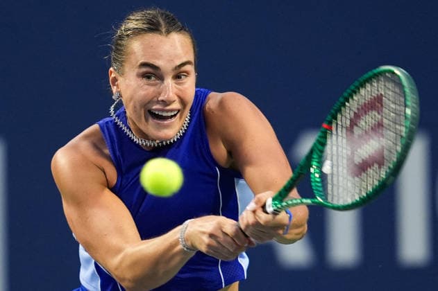National Bank Open 2026 - Day 6 TORONTO, CANADA - AUGUST 6 : Aryna Sabalenka in action against Shui Zhang of China in the round of 32 during the WTA, Tennis Damen 1000 National Bank Open in Toronto, Ontario, Canada on August 6, 2026. Mert Alper Dervis Anadolu Ontario Canada. Editorial use only. Please get in touch for any other usage.  Copyright: x2026xAnadoluxMertxAlperxDervisx